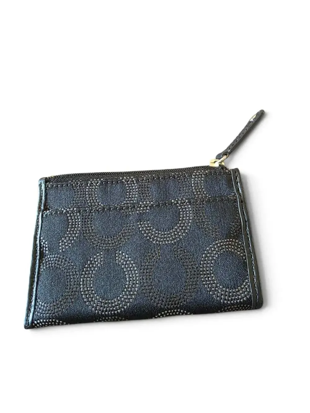 Coach Signature C Coin Purse Key Pouch Black Horse Carriage Logo Vintage Y2K
